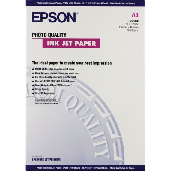 Epson Photo IJet Paper A3 Pk100 S041068