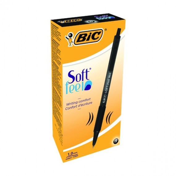 Bic Soft Feel Retr BallPen Black 914360
