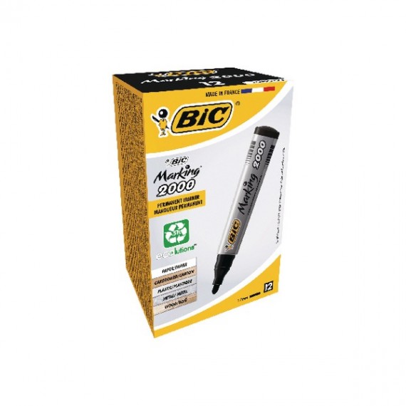 Bic Marker Perm Bullet Tip Black 2000092