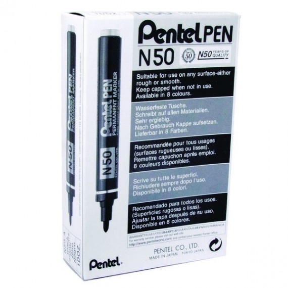 Pentel Marker Bullet Tip Black N50-A