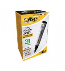 Bic Marker Perm Chisel Tip Black 300093