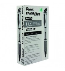 Pentel Energel XM Metal Tip Rball Black