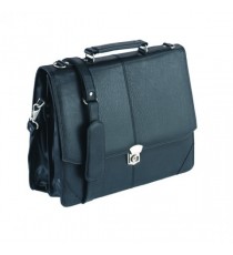 Falcon Synth Leather Flapover Briefcase
