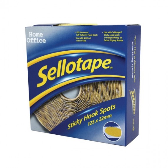 Sellotape Sticky Hook Spots 125 x 22mm