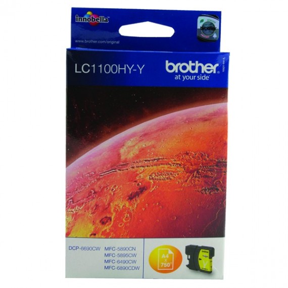 Brother Inkjet Cart HY Yellow LC1100HYY