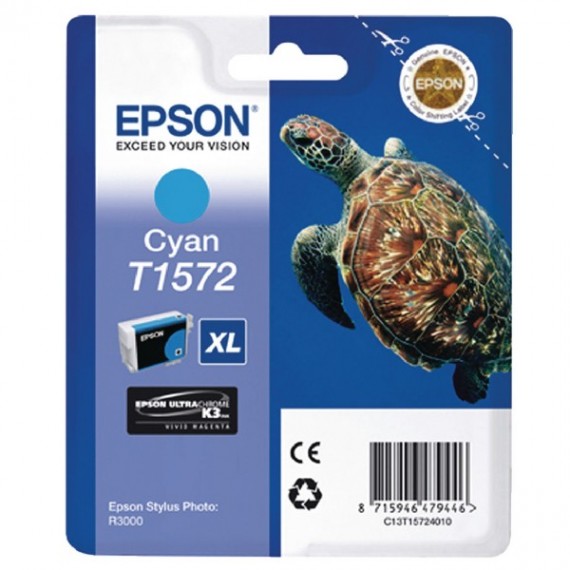 Epson T1572 R3000 Inkjet Cart Cyan
