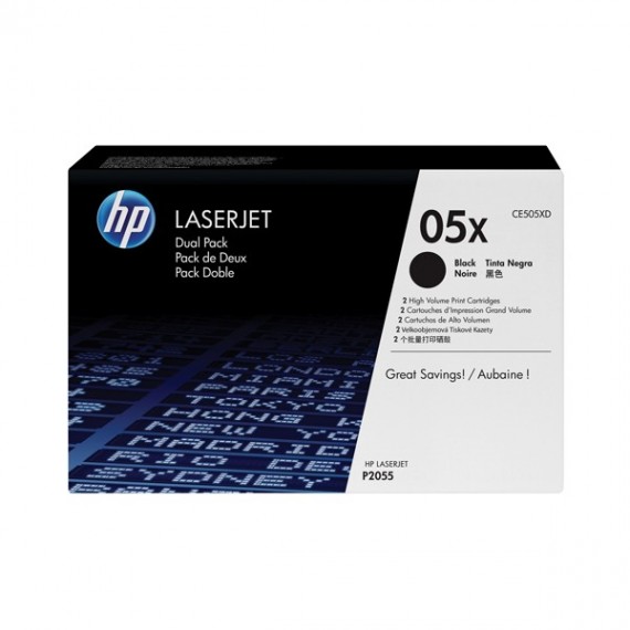 HP Laserjet CE505X Blk Pk2 CE505XD