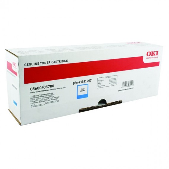 Oki C610 Toner Cartridge 6K Cyn 44315307