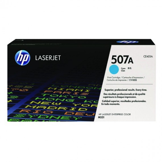 HP 507A Laserjet Cartridge Cyan CE401A