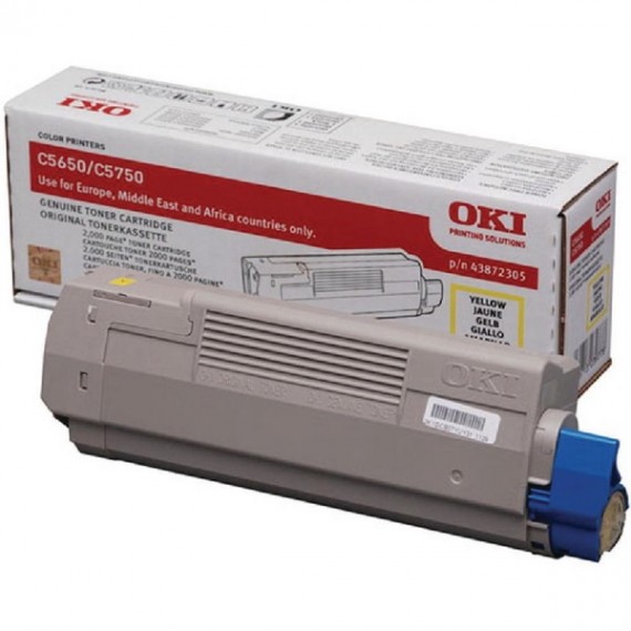 Oki C5650/C5750 Toner Yellow 43865705