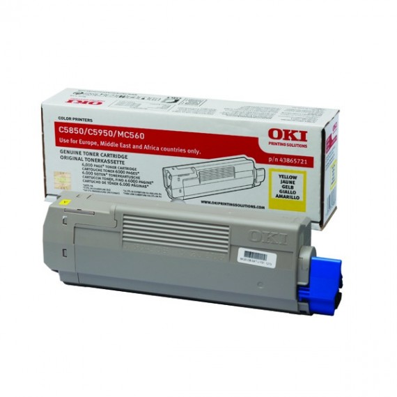 Oki C5850 Toner Cartridge Ylw 43865721