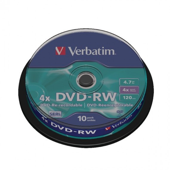 Verbatim DVD-RW 4X Silver Spind25 43552