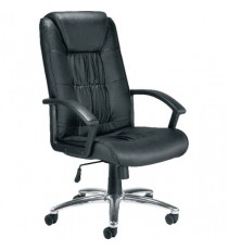 Jemini Leather Faced Chair Black