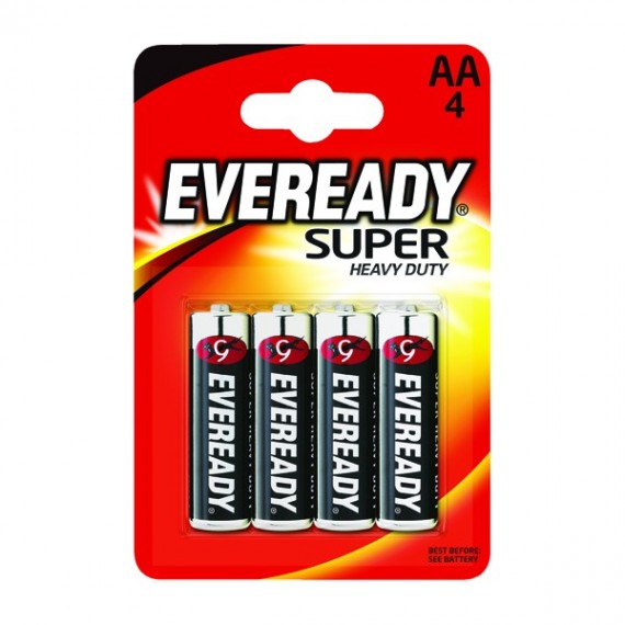 Eveready Battery Super AA Pk4 R6B4UP