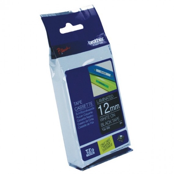Brother PTouch Tape TZE335 12mm Wht/Blk