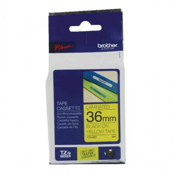 Brother PTouch Tape TZ661 36mm Blk/Ylw