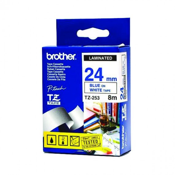 Brother PTouch Tape TZE253 24mm Blue