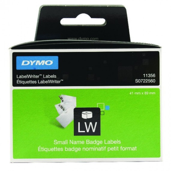 Dymo Name Badge 89x41mm White 11356
