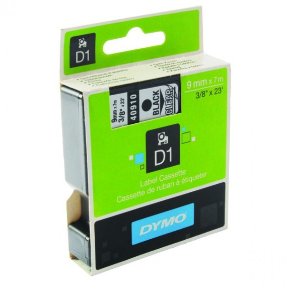 Dymo 1000/5000 Tape 9mmx7M Blk/Clr 40910