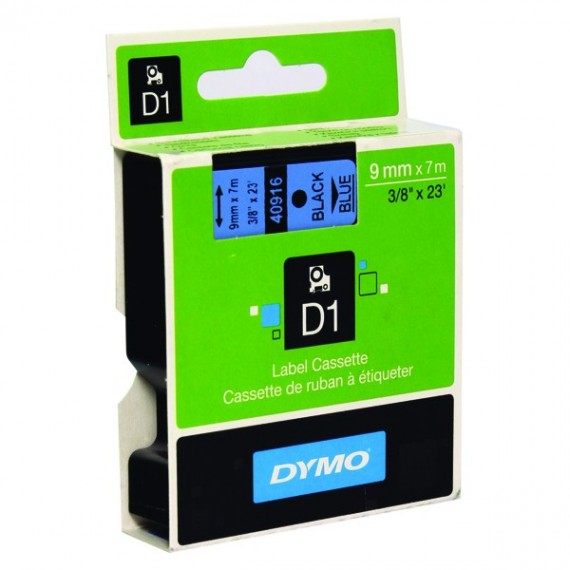 Dymo 1000/5000 Tape 9mmx7M Blk/Blu 40916