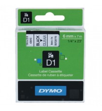 Dymo 1000/5000 Tape 6mmx7M Blk/Clr 43610
