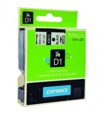 Dymo 1000/5000 Tape 6mmx7M Blk/Wht 43613