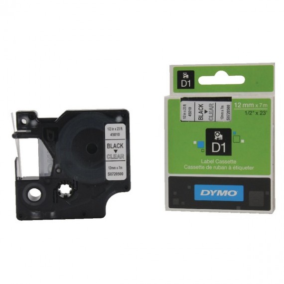 Dymo 4500 Tape Black/Clear 45010