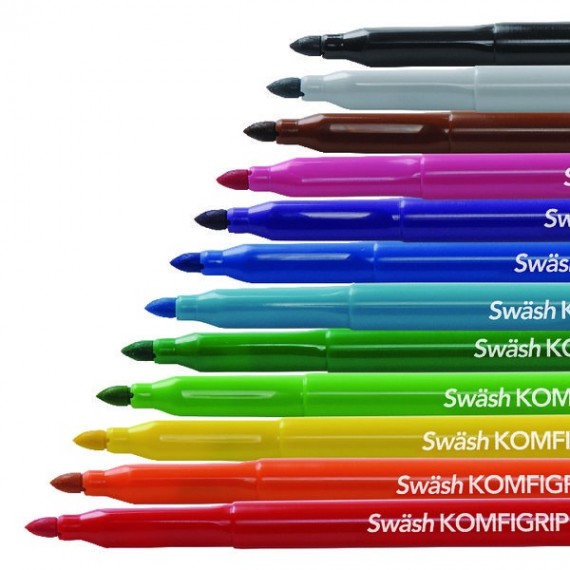 Swash Kmfgrp Pen Brd Asstd Pk12 TW12BD