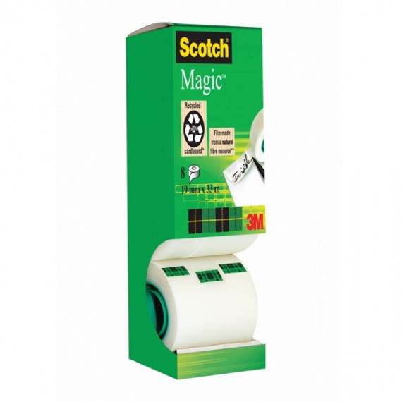 Scotch Magic Tape Tower P8 Roll 19mmx33m