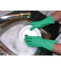 Shield Household Rubber Gloves Med Green