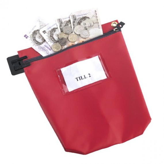Go Secure Cash Bag with Window Red