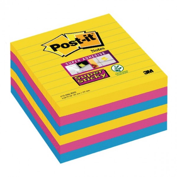 Super Sticky XL Rio Colour Post-it Notes