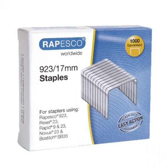 Rapesco 923 17mm Galvanised Staples