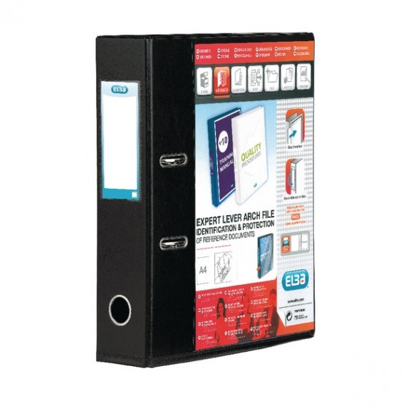 Elba Vision Lever Arch File A4 70mm Blk