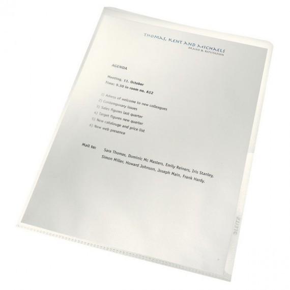 Leitz ReCycle Cut Flush Folders Clear