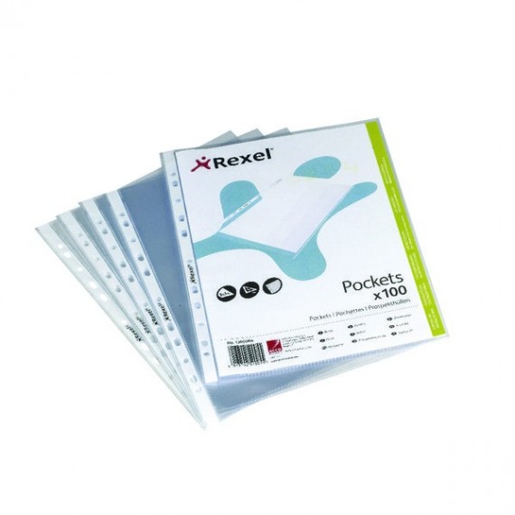 Rexel Premium Top Open Punch Pockets A5