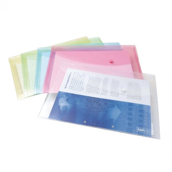 Rapesco Popper Wallet FC Pastel Astd