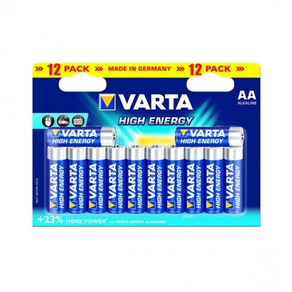 VARTA High Energy Battery AA Pk 12