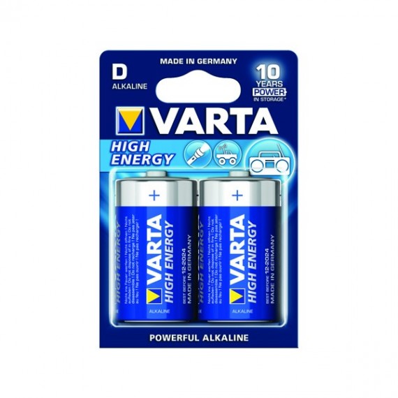 VARTA High Energy Battery D Pk 2
