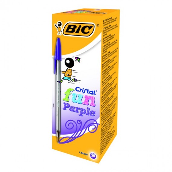 BIC Cristal Fun Purple Ball Pen