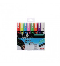 Uni Chalk Markers Medium Assorted Pk8