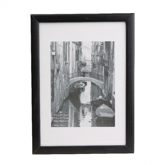 Photo Album Co A4 Black Wood Frame Glass