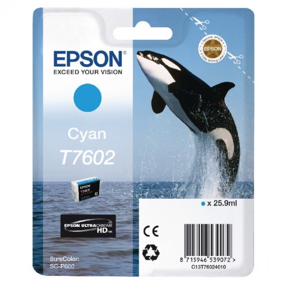 Epson Ink Cartridge Cyan T7602