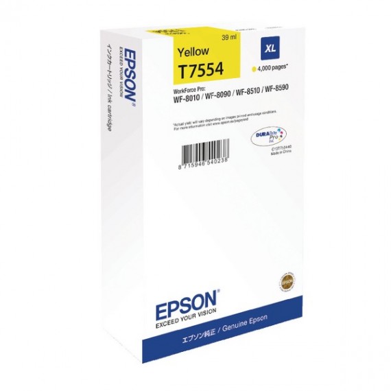 Epson Yel WF-8000 Ink Cart XL C13T755440