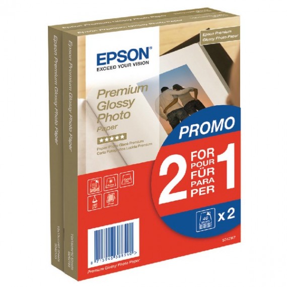 Epson Prem Glsy Ph Ppr 2for1 100x150mm