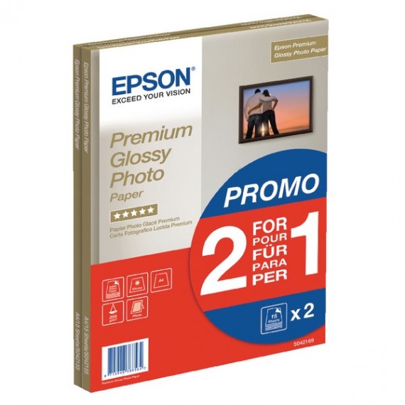 Epson Prem Glsy Ph Ppr 2for1 A4 Pk30