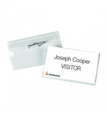 Pin Name Badge 54x90mm Pack50