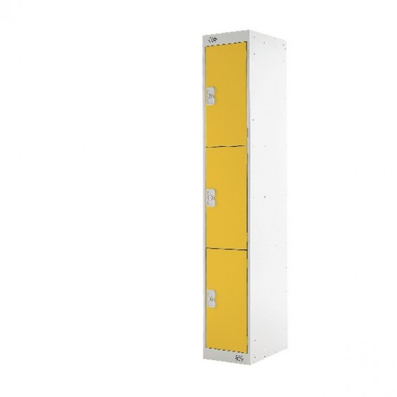FF 3 Door Locker Yellow Door 300mm