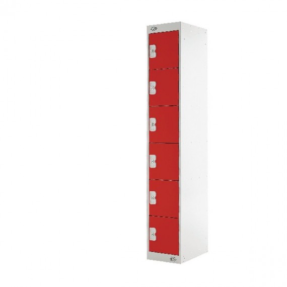 FF 6 Door Locker Red Door 300mm