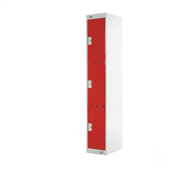 FF 3 Door Locker Red Door 450mm